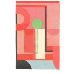 Cartes postales, cadeau d'art, art abordable, carte postale moderne du milieu du siècle, vintage, art abstrait, oeuvre d'art originale, cadeau pour elle, art mural