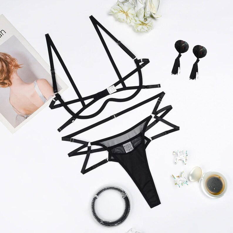 Open Lingerie Set I Open Cup Bra I Erotic Lingerie I Nude Lingerie I