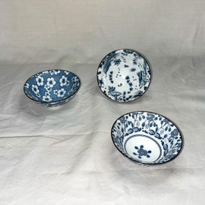 Porcelain Teacup Set: Blooming Branches, Blue Daisies, Cherry Blossoms (50ml)