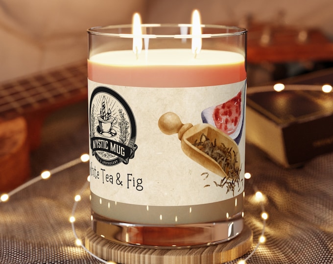 Duftende Tea Time Candle Vollglas 11 Unzen Mystic Mug Tea 100% Sojawachs mit 65 Stunden Brenndauer Tolle Ergänzung für Teetisch oder Geschenkkorb