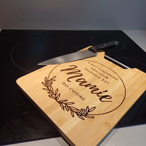 Cutting board / customizable laser engraved wooden aperitif board new / Party gift, birthday, housewarming, wedding image 2