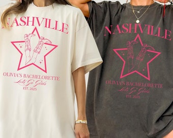 Benutzerdefinierte Nashville Bachelorette Shirts, Social Club Shirt, personalisierte Mädchen Trip Shirt, Nashville Bach Party, benutzerdefinierte Lage, Cocktail Club