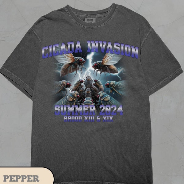 Cicada Shirt 2024, Bug Humor, Cicada Bootleg tee, Goblincore, Cicada Concert T-shirt, Insect lover, Entomology shirt, Cicada Emergence shirt