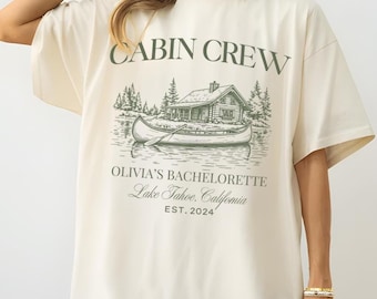 Vintage custom kamp shirt vrijgezellenfeest, bergbruid teekamp, wandelen bruidsfeest geschenken, bachfeestt-shirt meer thema, meidenreis