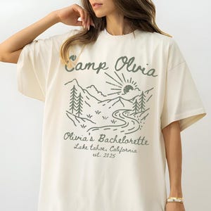 Custom Camp Bachelorette Party Shirt, Cabin Crew, Mountain Bride Tee Camp, Bridal Party gifts, Lake Themed bach party Tshirt, Girls trip