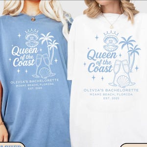 Last Toast on the Coast, Beach Bachelorette Shirt, Coastal Bride Party Tee, Custom Seashell Bridal Shirts, Matching Bach Trip Tops, Queen