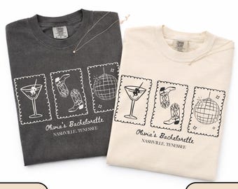 Custom Western Bachelorette Shirt, Nashville Bach Tshirts, Cowgirl Bride Tee, Matching Country Bridal Party, Personalized Girls Trip