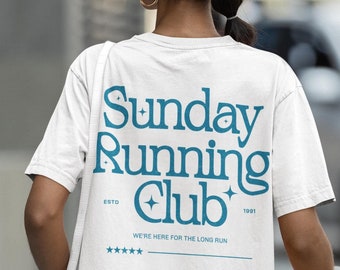 Sunday Running Club Shirt - Comfort Colors® Motivational Tee - Fall Aesthetic Workout Shirt for Women - Trendy Best Friend Gift, Running Tee