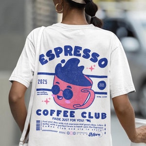 Comfort Colors® コーヒー愛好家シャツ、かわいいグラフィックTシャツ | 美的ボヘミアンレトロヴィンテージオーバーサイズヒッピーボヘミアン漫画シャツ、ギフト
