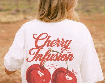 Cherry Comfort Colors® T-shirt, Retro 90s Oversized Unisex Tee - Etsy