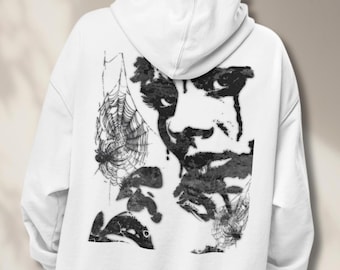 Y2K Hoodie, Spider Web Retro Gothic Grunge Sweatshirt