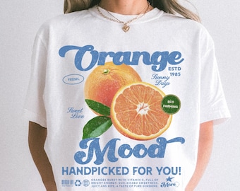 Comfort Colors® Retro Orange T-Shirt: Vintage Fruit Graphic Tee