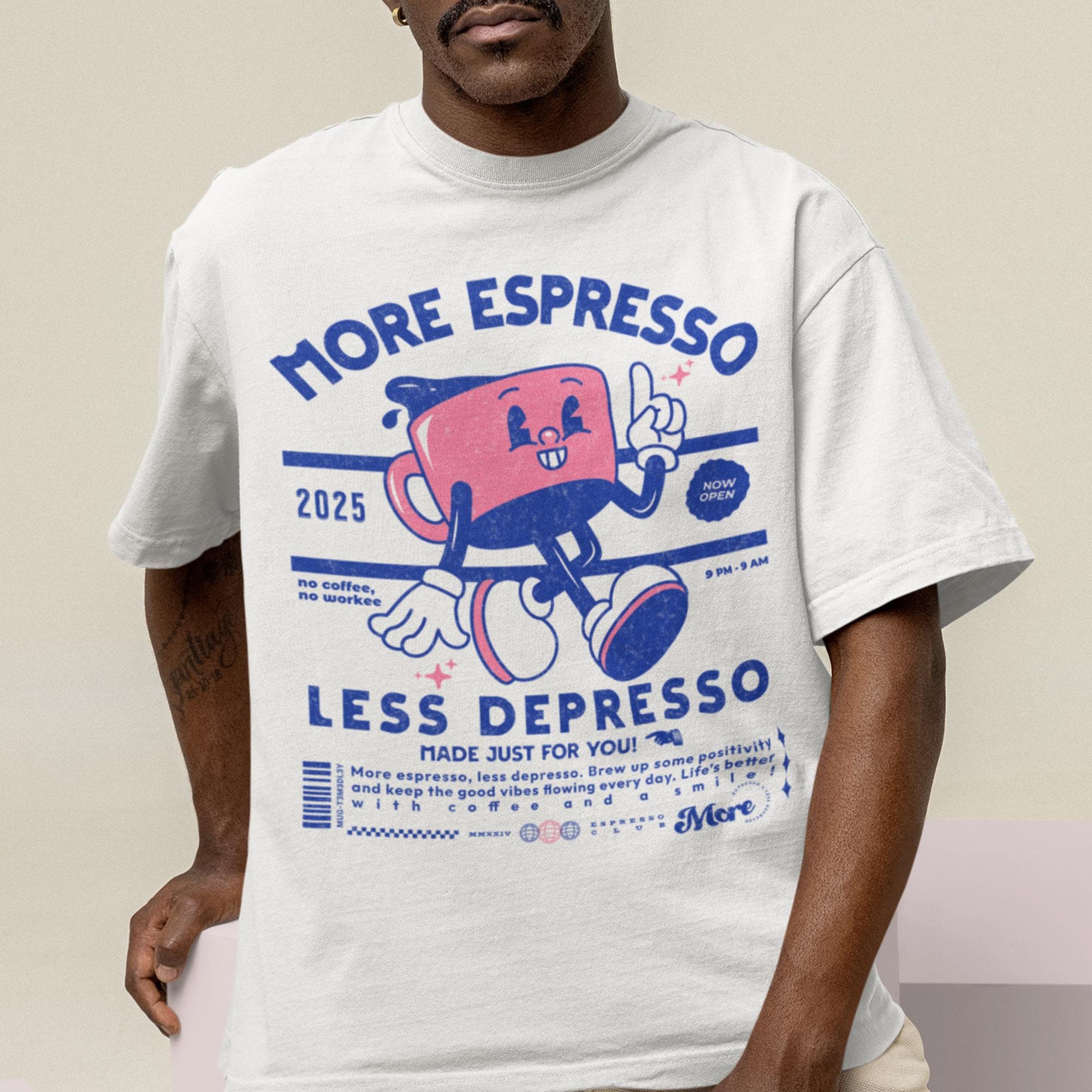 Espresso Depresso Comfort Colors® T-shirt: Retro Coffee Graphic - Etsy