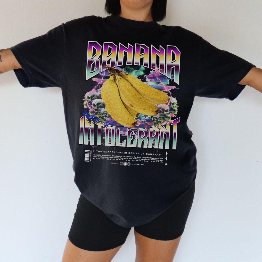 Comfort Colors® Bootleg Tee Pixelated Bananas Retro Graphic T