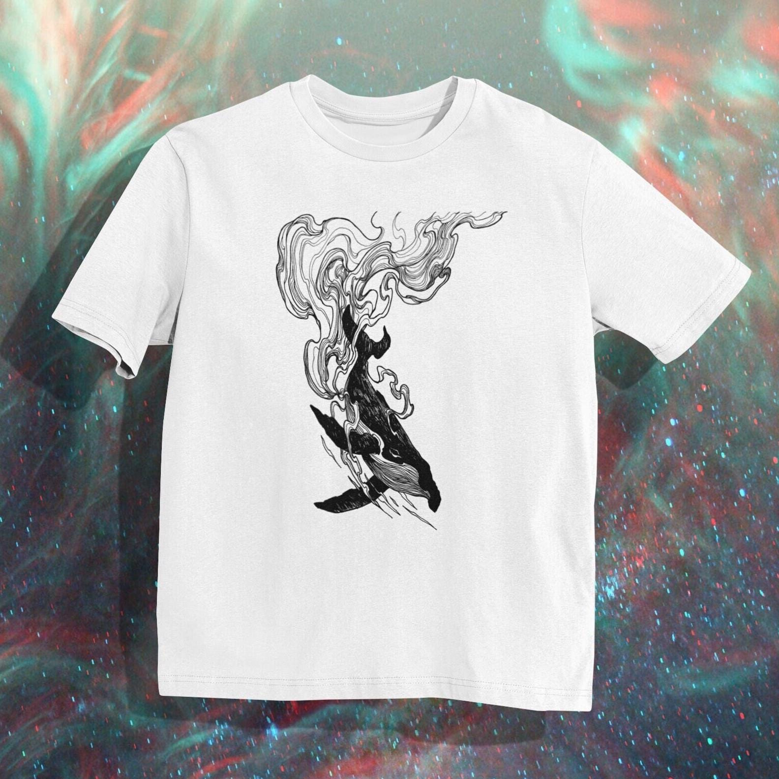 Whale Graphic T-shirt, Hand-drawn Art Comfort Colors® - Etsy Canada
