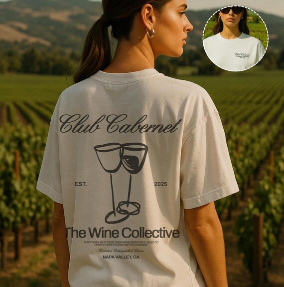T-shirt Comfort Colors® Wine Club Impression recto-verso, T