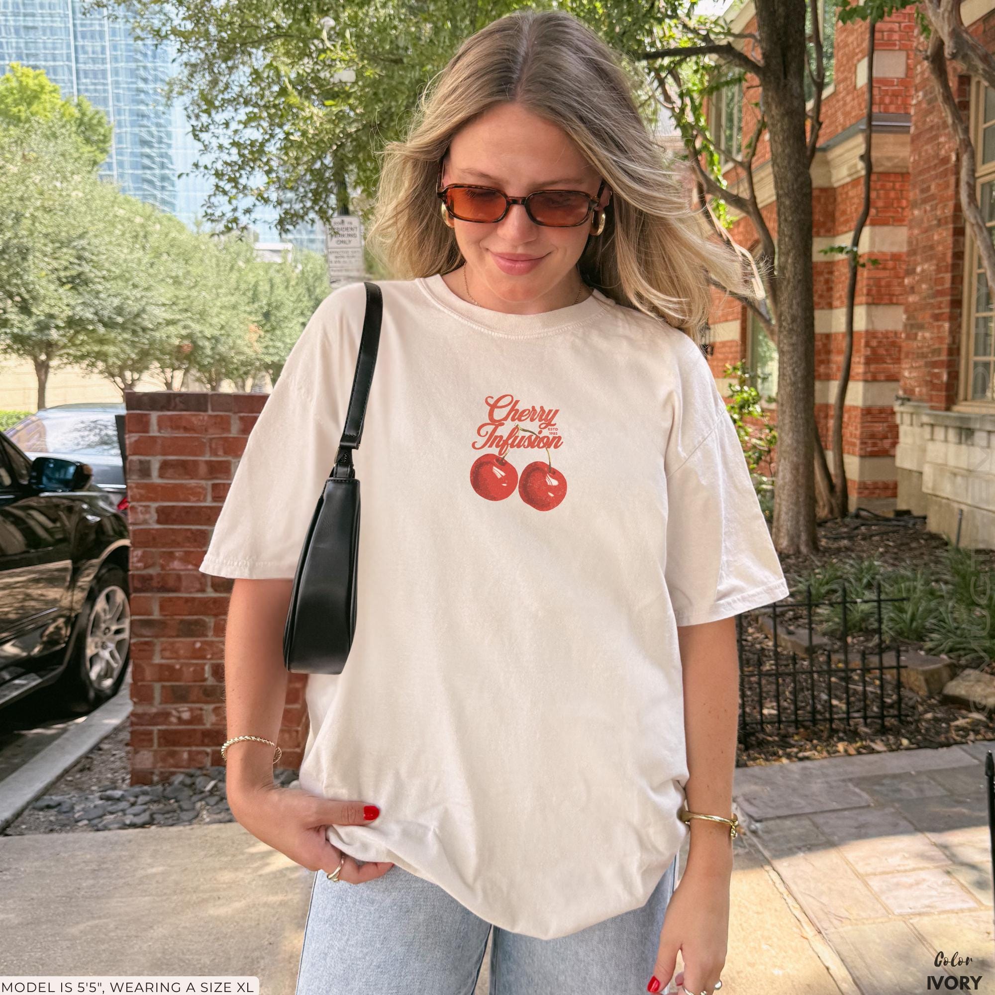 Retro Cherry Comfort Colors® T-shirt - Etsy