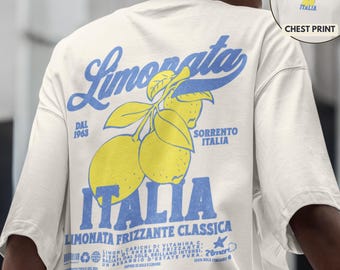 T-shirt met citroenprint: vintage Italië Comfort Colors®-shirt