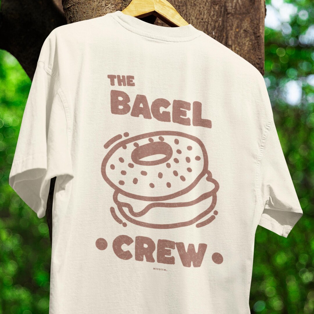 Bagel Crew Comfort Colors® T-shirt: Funny Foodie Graphic Tee - Etsy