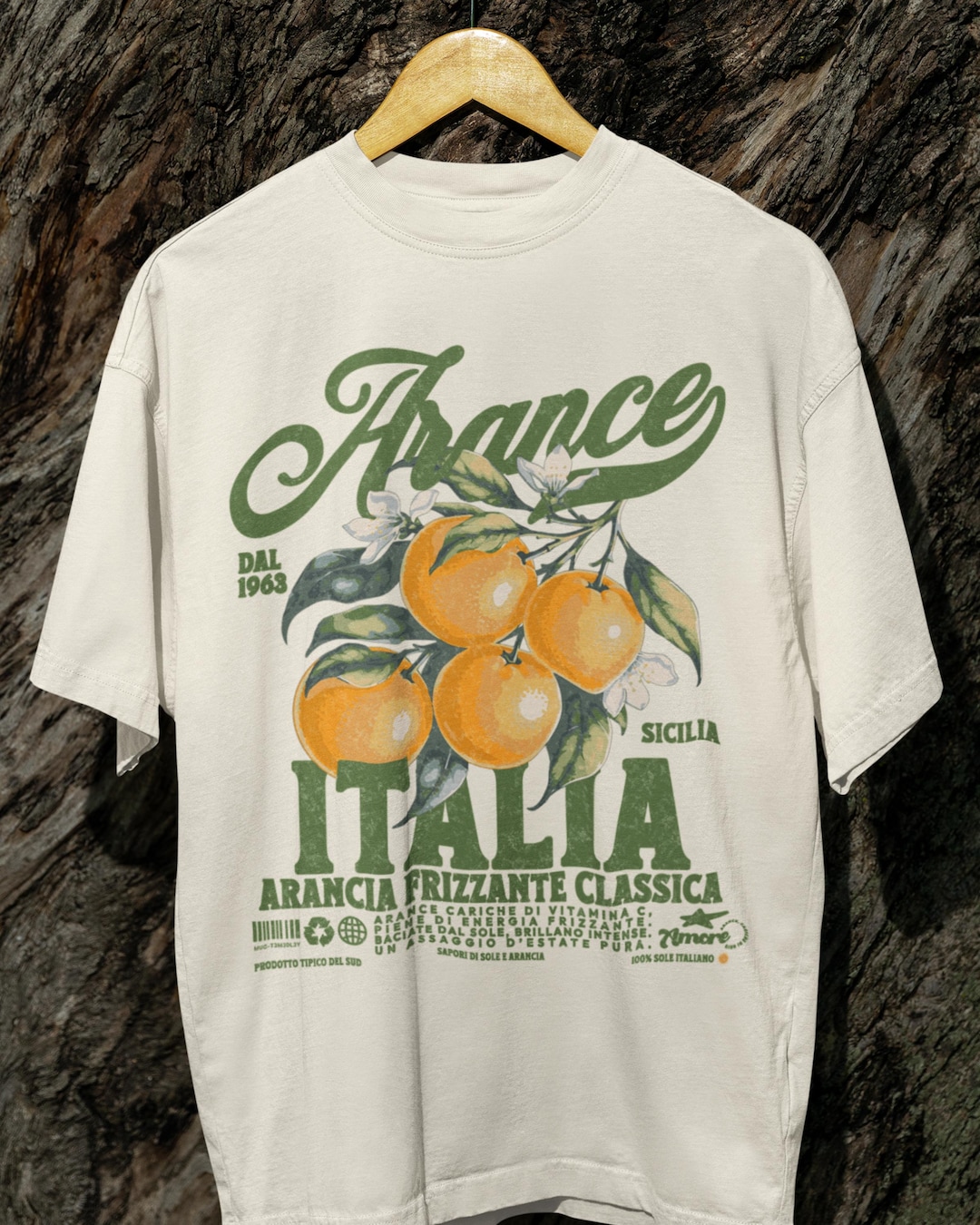 Retro Italian Orange Graphic Tee: Comfort Colors Unisex T-shirt - Etsy