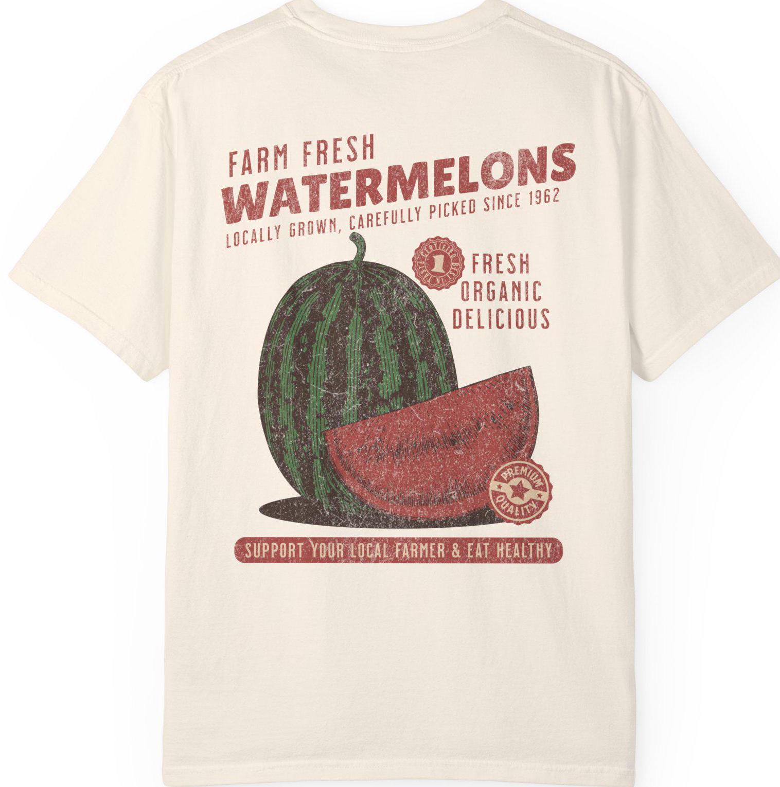 Comfort Colors® Watermelon T-shirt: Retro Farmers Market Graphic
