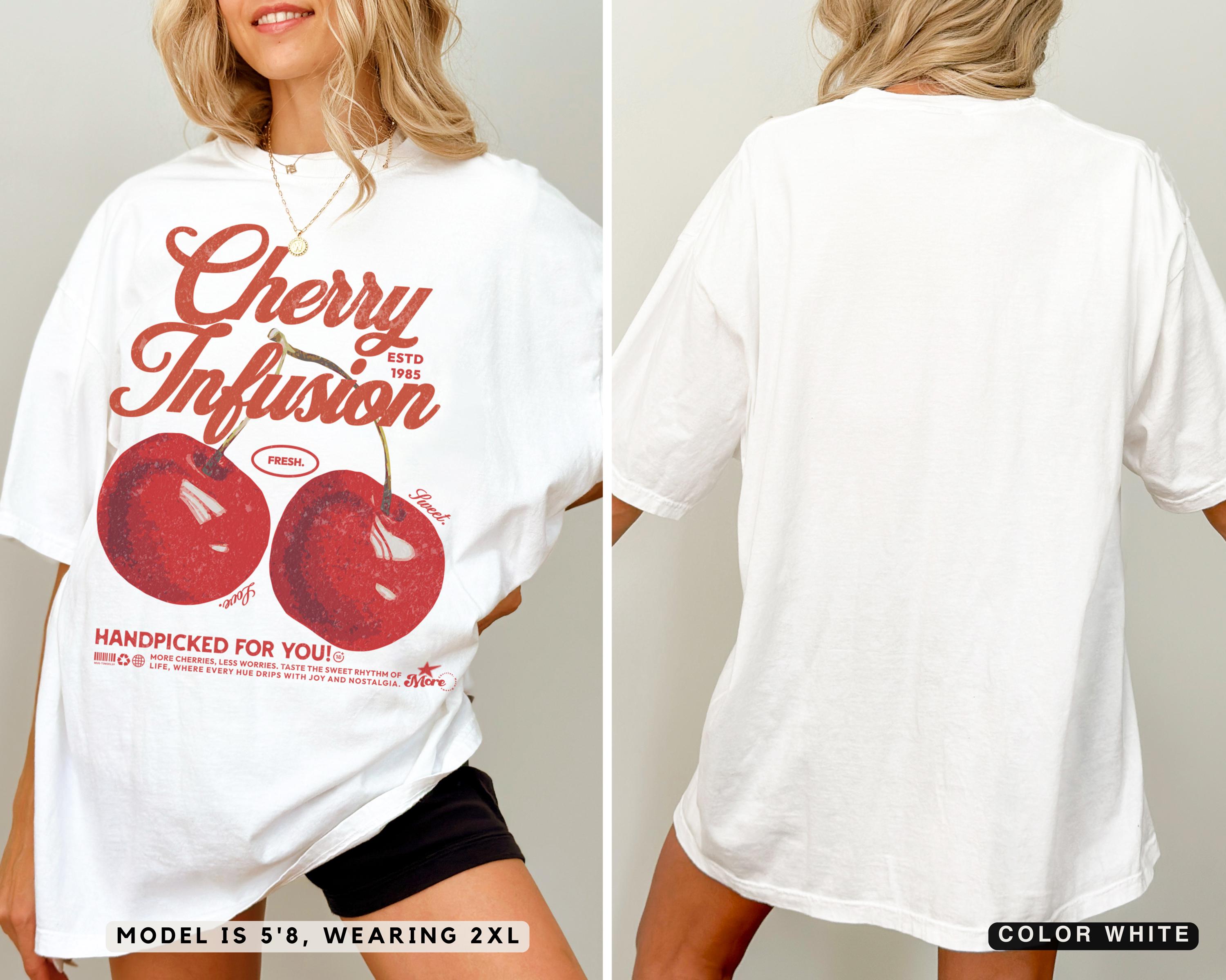 題名『Cherry』 Cherry Comfort Colors® T-shirt: Retro 90s Oversized Unisex Tee