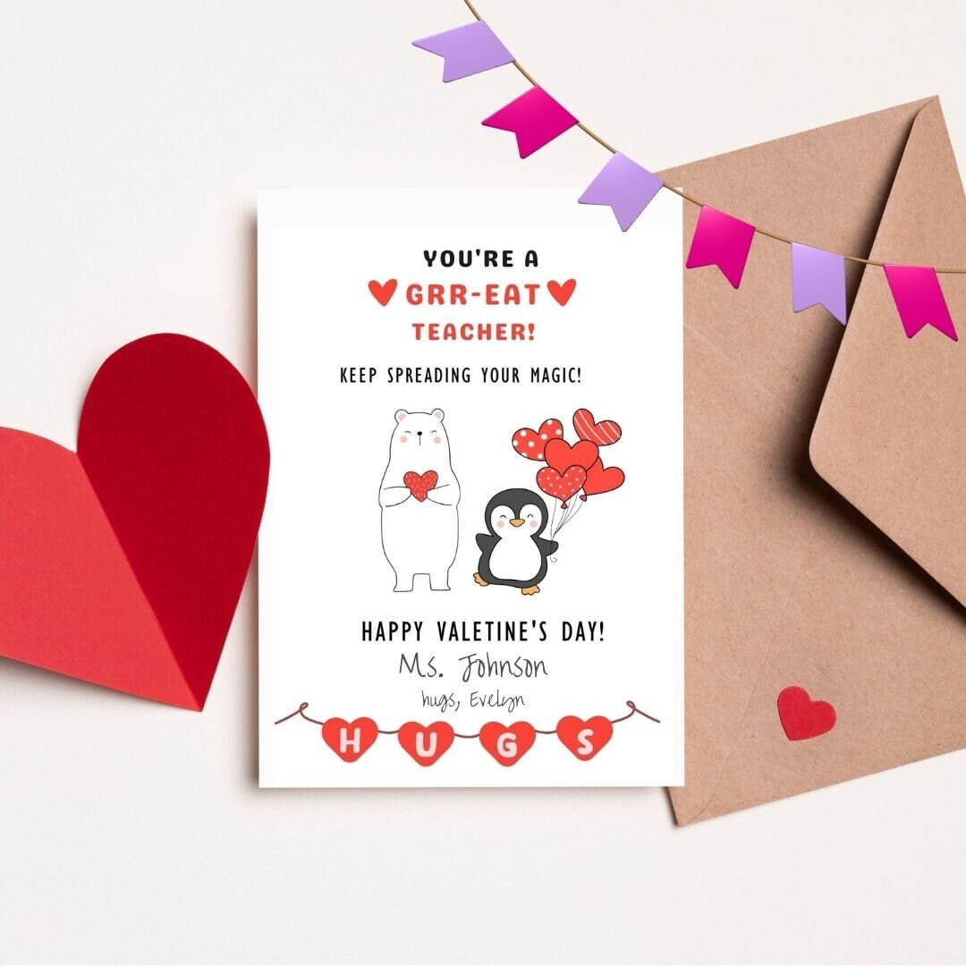 Printable Valentine s Day Cards Kids Classroom Valentine s Day Card For Kid Cute Valentine s Day