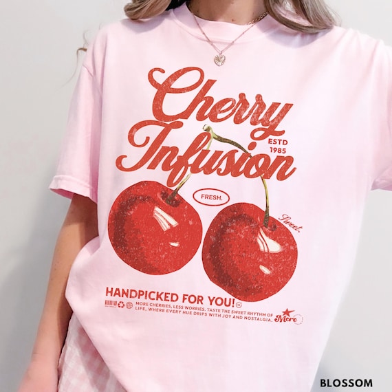 Cherry Comfort Colors® T-shirt: Retro 90s Oversized Unisex Tee - Etsy
