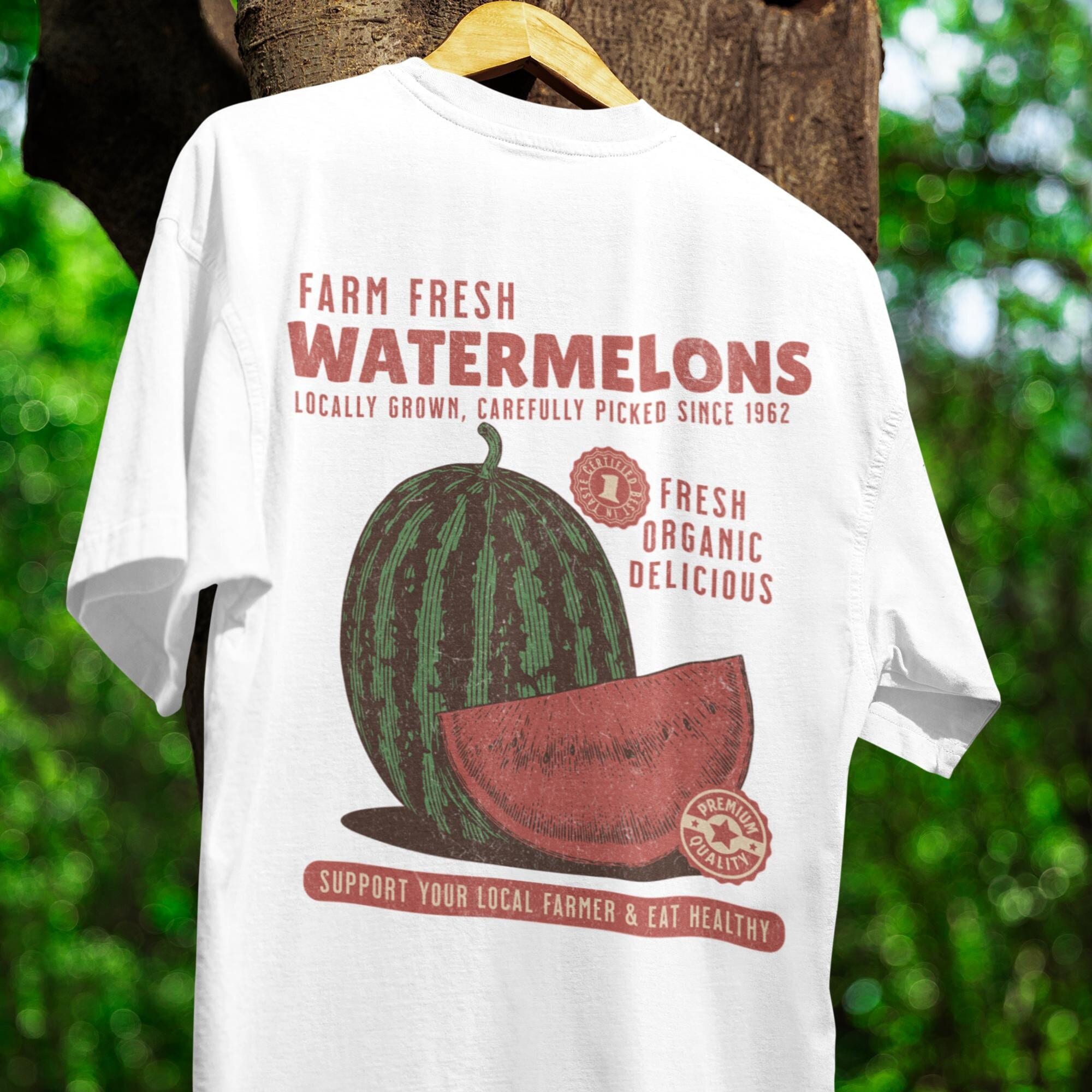 Comfort Colors® Watermelon T-shirt: Retro Farmers Market Graphic