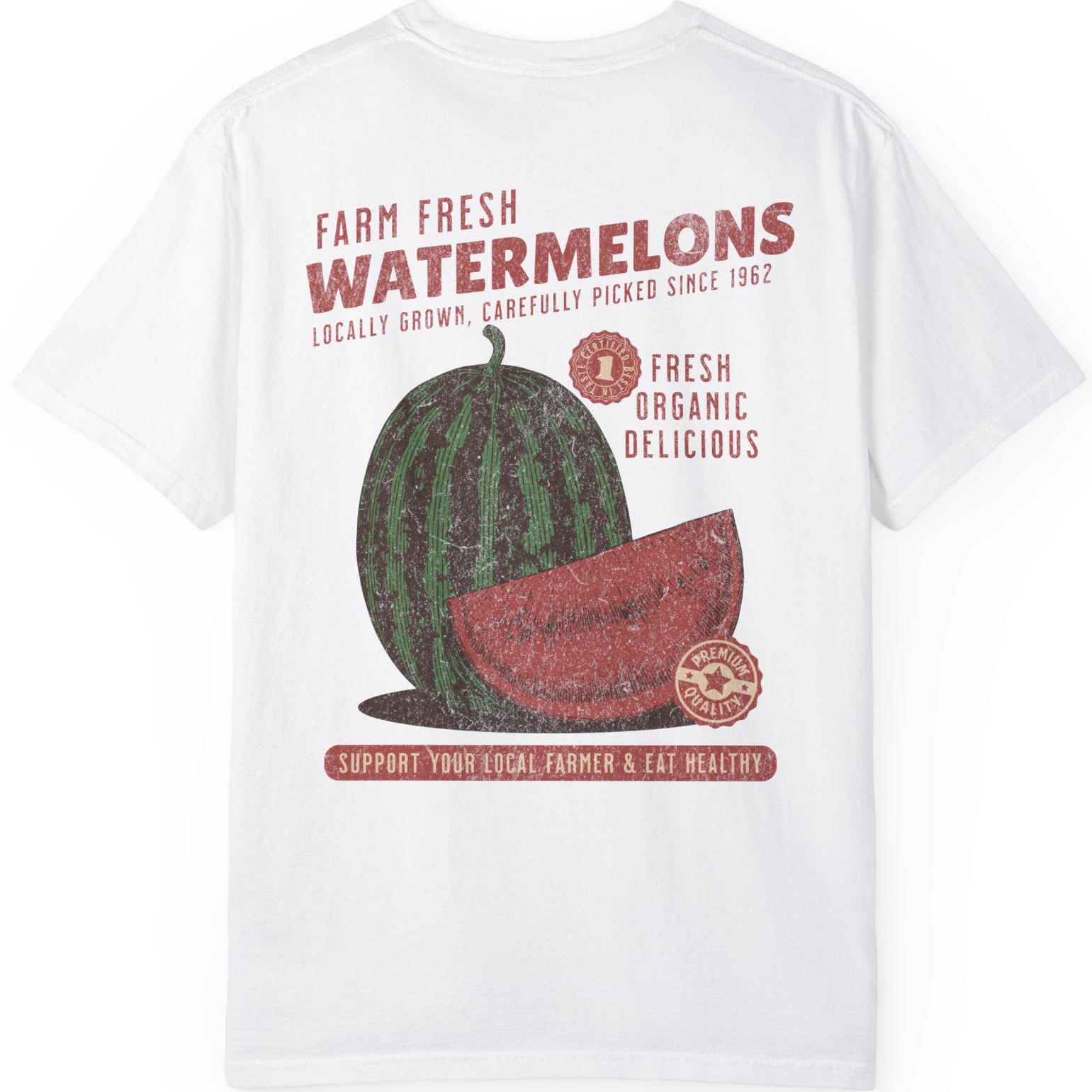 Comfort Colors® Watermelon T-shirt: Retro Farmers Market Graphic