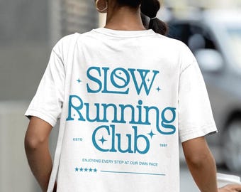 Slow Running Club Shirt - Comfort Colors® Motivational Tee - Fall Aesthetic Workout Shirt for Women - Trendy Best Friend Gift, Running Tee