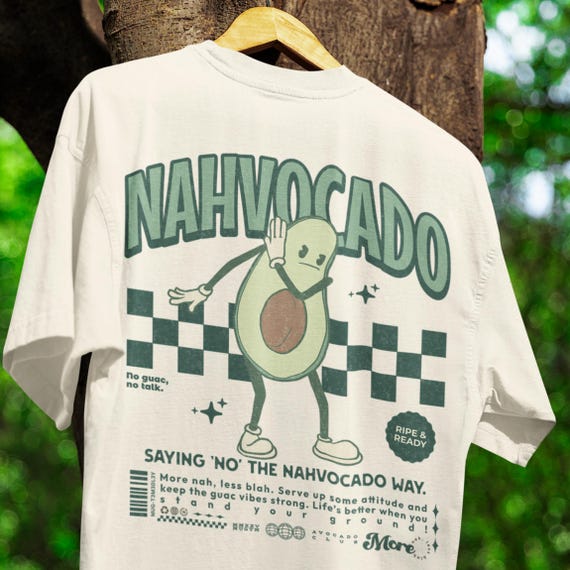 Funny Avocado Comfort Colors® T-shirt: Retro Foodie Tee - Etsy