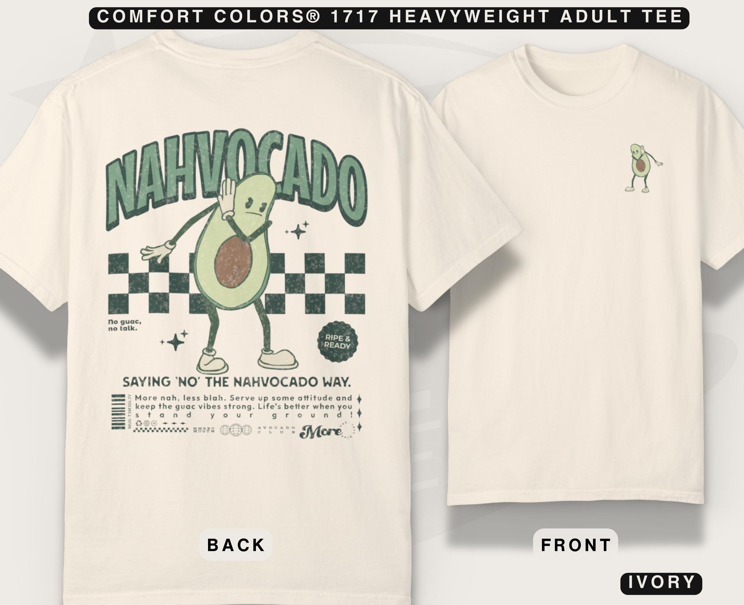 Funny Avocado Comfort Colors® T-shirt: Retro Foodie Tee - Etsy