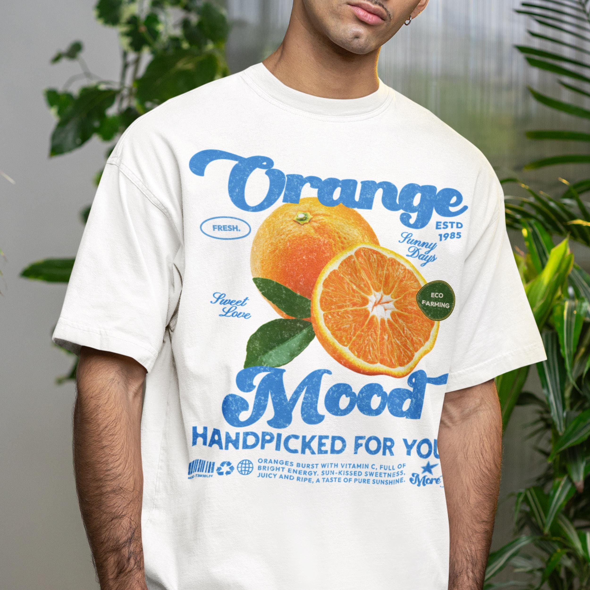 Retro Tee- Orange Wash