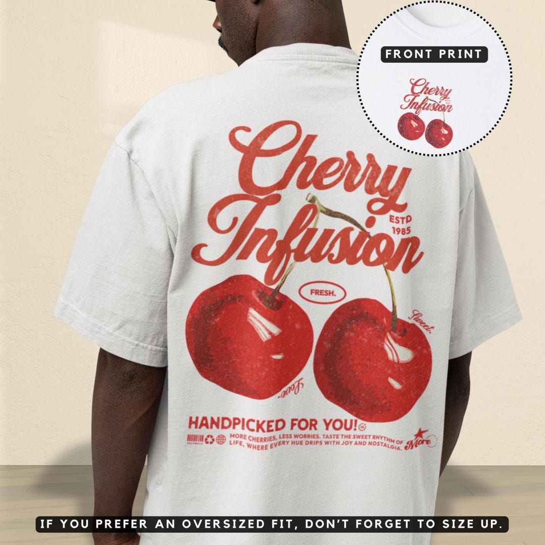 via j バックプリント CHERRY Tシャツ TODAYFUL Japanese Cherry Blossom Double-Sided Cherry Blossom Pattern Print