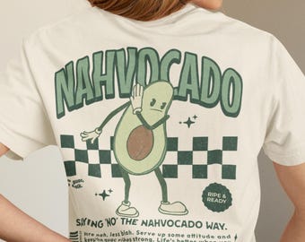Funny Avocado Comfort Colors® T-shirt: Retro Foodie Tee - Etsy