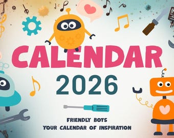 Calendario per bambini 2026 – Modello di planner mensile stampabile