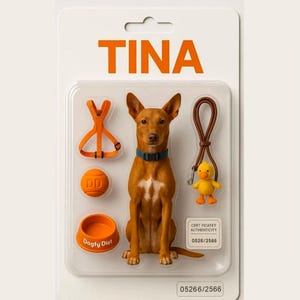 Custom Pet Action Figure – Personalized Toy Box with Accessories from Photo