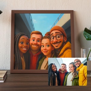 Custom PIXAR Style Digital Portrait – Personalized Cartoon Illustration from Your Photo - Anime, Gift , Comic Style - Personalized Drawing