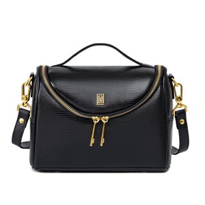 NOTIQ | Insulated Lunch Bag | Lunch Satchel | Small Black Lizard