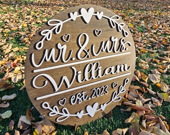 Wedding Sign, Family Name Sign, Wedding Entrance Sign, Wedding Gift Rustic Wedding Decor Bridal Shower Sign Country Wedding, Holiday Gift.