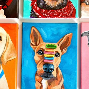 6-Beginner Dog Painting Bundle, 12-Step Dog Acrylic Painting Process Guide, Traceables, Materials List, Step-by-Step, Beginner, Dog Lovers