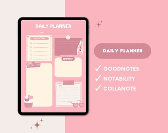 Pink Minimal Cute Daily Planner