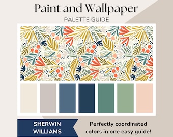 Wallpaper and Paint Color Combo, Wallpaper Paint Packages, Paint and Wallpaper Combinations, Sherwin Williams Color Palette, Wallpaper Ideas