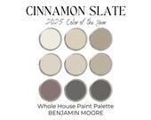 Benjamin Moore Color of the Year 2025 Palette, Benjamin Moore Cinnamon Slate Coordinating Colors, Warm Greige Paint Colors