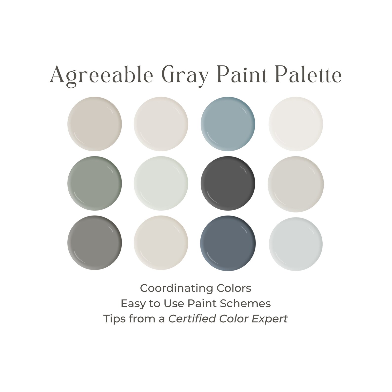 Sherwin Williams Agreeable Gray, Coastal Farmhouse Paint Color Palette