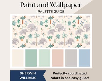 Sherwin Williams Paint and Wallpaper Baby Girl Nursery, Nursery Color Palette, Nursery Colors Sage Green, Wallpaper for Baby Room