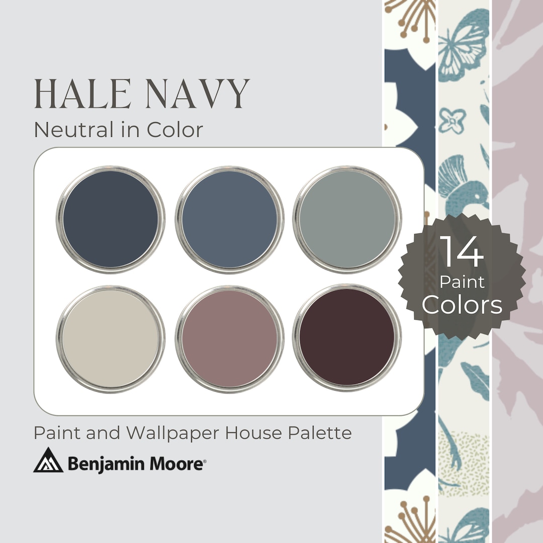 Hale Navy Benjamin Moore Palette Paint and Wallpaper Whole Etsy
