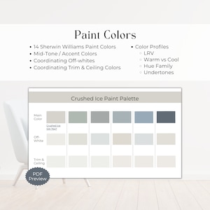 Color 7647 Crushed Ice Color Palette | Sherwin Williams Paint Palette | Interior ...