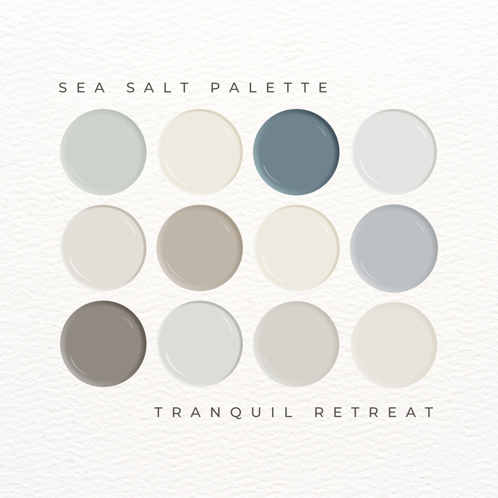 Sea Salt Paint Palette Sherwin Williams Coastal Blue Gray Paint ...